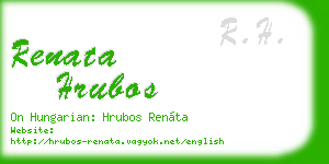 renata hrubos business card